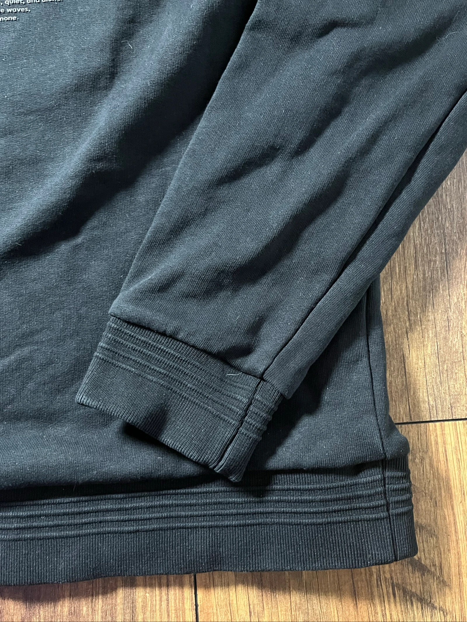 Black round neck sweatshirt with raglan sleeves, regular fit - Teddy Smith - size L - very good condition – photo 5